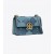  Ženske Tory Burch Small Miller egzotične torbe na rame s preklopom, plave