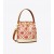  Ženske Tory Burch T monogram reljefne bucket torbe crveno-bijele