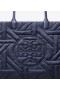  Dam Tory Burch Ella Basketweave tygväskor Royal Navy