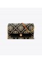  Dam Tory Burch T Monogram Kontrast Präglad kedja Plånbok Miniväskor Svart kräm