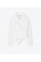  Tory Burch Poplin Wrap-skjorta för kvinnor Vita