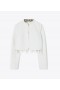  Tory Burch Cotton Tweed Cropped Jackor för kvinnor, ljusgul