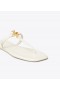  Tory Burch Roxanne Jelly Sandaler för kvinnor Vitguld