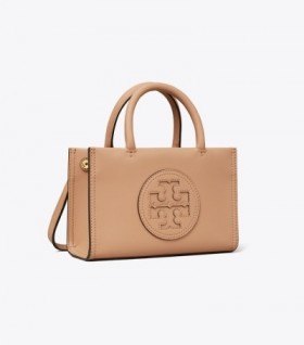  Tory Burch Mini Ella Bio Tygväskor för kvinnor Ljusbrun