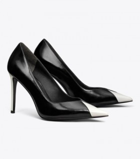  Tory Burch Triangle Pump Klackskor för kvinnor Svart Ljusblå