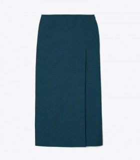  Dam Tory Burch Stretch Faille omlottskjolar Blå