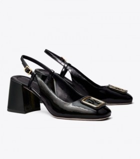  Tory Burch Georgia Bombé Slingback-klackar för damer Svart