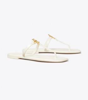  Tory Burch Roxanne Jelly Sandaler för kvinnor Vitguld
