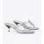 Tory Burch Miller Bombé sandaler med låg klack för kvinnor Silver