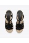  Kadın Tory Burch Fisherman Wedge Espadril Siyah