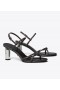  Kadın Tory Burch Silindir Topuklu Sandalet Siyah