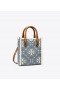  Kadın Tory Burch Mini T Monogram Denim Tote Çantalar Mavi