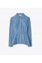  Camisas de rayas Tory Burch para mujer en azul y amarillo