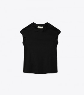  Tops de punto trenzado Tory Burch para mujer en color negro