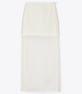  Faldas de doble capa de organza Tory Burch para mujer en color blanco