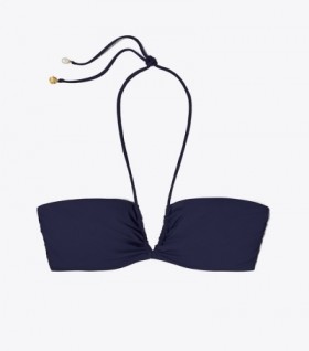  Bikini bandeau Tory Burch para mujer en azul marino