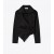  Camisas cruzadas de popelina Tory Burch para mujer en color negro