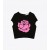  Blusas de mujer Tory Burch de jersey crepé con rosas en color negro