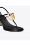  صندل Tory Burch Capri Miller بكعب منخفض للنساء باللون الأسود