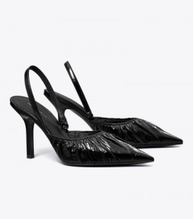  حذاء Tory Burch Runway Slingback بكعب عالٍ للنساء باللون الأسود