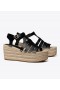  Dámské espadrilky na klínu Tory Burch Fisherman Black