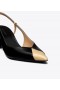 Dámské podpatky Tory Burch Triangle Slingback Hnědé černé