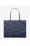  Dame Tory Burch Ella Basketweave muleposer Royal Navy