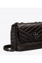  Dame Tory Burch Lille Kira Chevron Convertible Skuldertasker Sort
