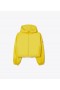  Kvinders Tory Burch dobbeltsidede canvas cropped jakker gul