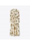  Kvinders Tory Burch-trykt silkeskjortekjole Cream Multicolor