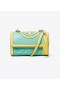  Kvinders Tory Burch Small Fleming Patent Border Convertible Skuldertasker Citron