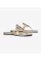  Dame Tory Burch Miller bløde metalliske sandaler guld