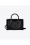  Dame Tory Burch Mini Ella Patent Shearling Tote Bags Sort