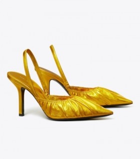  Dame Tory Burch Runway Slingback Pump hæle guld