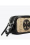  Dames Tory Burch Mini Miller Linnen Crossbody Tassen Beige Zwart