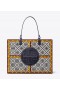  Dames Tory Burch Ella Monogram Quadrant Tote Bags Marineblauw Multicolor