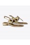  Dames Tory Burch Marquetry Disk Sandalen Licht Crème