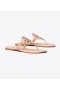  Dames Tory Burch Miller Sandaal, Leren Sandalen Lichtbruin