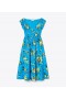  Dames Tory Burch Printed Scoop-neck jurk zwart