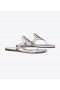  Dames Tory Burch Miller Metallic Sandalen Zilver