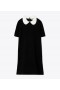  Dames Tory Burch Poplin Kraag Trui Jurk Zwart