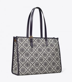  Dames Tory Burch T Monogram Tote Bags Marineblauw