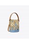  Naisten Tory Burch Mini T Monogram Contrast Kohokuvioitu Bucket Laukut Valkoinen Sininen