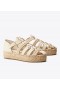  Naisten Tory Burch Fisherman Platform Espadrilles White