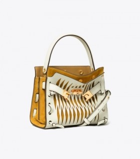  Naisten Tory Burch Lee Radziwill Petite Double Satchel Laukut Valkoinen