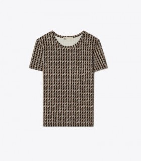  Naisten Tory Burch Basketweave T-paidat musta