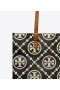  Sacs fourre-tout Tory Burch T Monogram en relief contrasté pour femme Noir