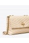 Sacs à bandoulière convertibles Kira Chevron de Tory Burch pour femme Crème