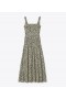  Robe corset en taffetas de soie à petites fleurs pour femme de Tory Burch, noire