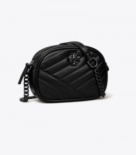  Petits sacs pour appareil photo Kira Chevron de Tory Burch pour femme Noir Argent